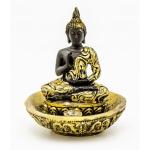 Áldó Buddha tálban füstölő égető - arany