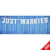 JUST MARRIED Esküvői Dekoráció banner - 170 cm