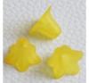 Akril virág (harangvirág) - 12x17mm-es áttetsző matt sárga - 10db