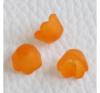 Akril virág (gyöngyvirág) - 7x10mm-es áttetsző matt narancssárga - 20db